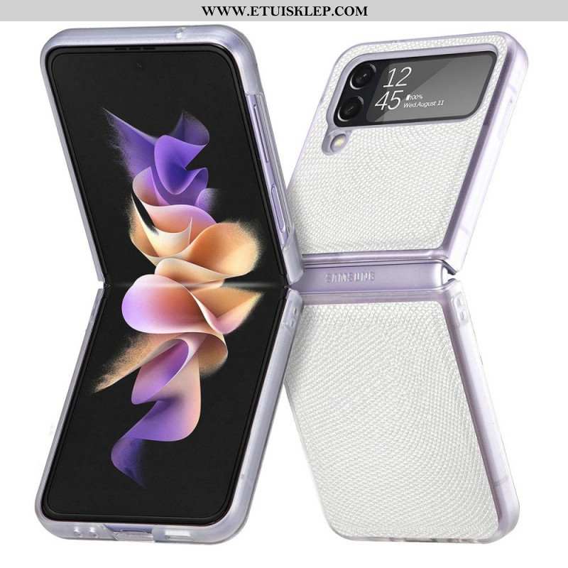 Etui do Samsung Galaxy Z Flip 4 Etui Folio Styl Węża Na Przezroczystym Silikonie